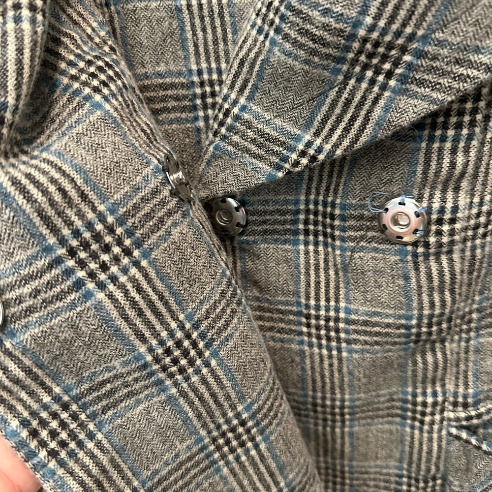 Marc Jacobs Plaid Wool Blend Belted Jacket Sz M - Picture 9 of 13